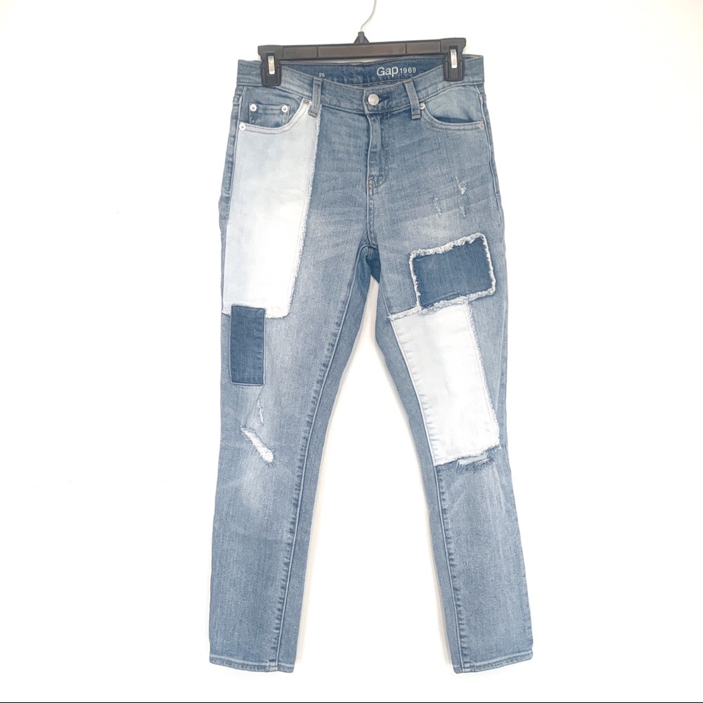 GAP Patchwork Skinny Jeans 25
